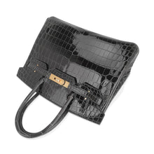 Load image into Gallery viewer, Birkin 30 Bag Graphite Niloticus Crocodile with Gold Hardware