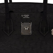 Load image into Gallery viewer, Birkin HSS 30 Bag Black (Noir ) Ostrich Palladium Hardware