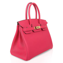 Load image into Gallery viewer, Birkin 30 Bag Rose Extreme Clemence Leather with Gold Hardware