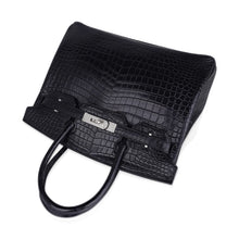 Load image into Gallery viewer, Birkin HSS 30 Matte Porosus Crocodile Black / Rose Pourpre Bag