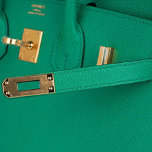 Load image into Gallery viewer, Birkin Sellier 25 Bag Vert Jade Epsom Leather with Gold Hardware