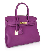 Load image into Gallery viewer, Birkin 30 Bag Anemone Togo Gold Hardware Exotic Purple Beauty