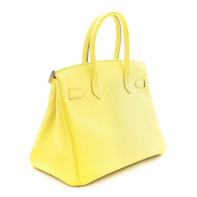 Load image into Gallery viewer, Birkin25 Sellier Jaune Milton Veau Epsom Silver Handbag