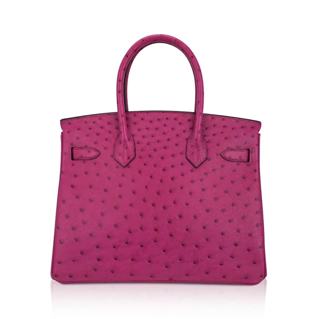 Birkin 30 Bag Rose Pourpre Ostrich with Palladium Hardware