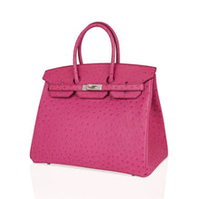 Load image into Gallery viewer, Birkin 35 Bag Fuchsia Ostrich Palladium Hardware