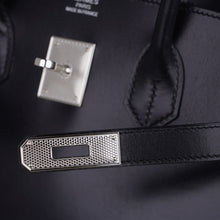 Load image into Gallery viewer, Birkin 35 Bag Black Box Palladium Guilloche Hardware
