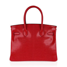 Load image into Gallery viewer, Birkin 30 Bag Rouge Exotique Lizard Limited Edition Gold Hardware Rare
