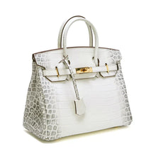 Load image into Gallery viewer, Birkin Bag Crocodile-Grain Cowhide Leather Gold Hardware