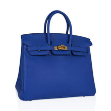 Load image into Gallery viewer, Birkin 25 Bag Blue Zellige Novillo Leather with Gold Hardware
