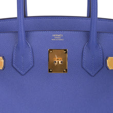 Load image into Gallery viewer, Birkin 30 Bag Blue Brighton Epsom Leather with Gold Hardware