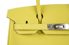 Load image into Gallery viewer, Birkin 30 Bag Rare Lime Candy Limited Edition Gris Perle Interior Palladium