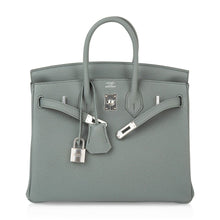 Load image into Gallery viewer, Birkin 25 Bag Vert Amande Togo Palladium Hardware
