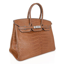 Load image into Gallery viewer, Diamond Birkin 35 Bag Fauve Barenia Matte Alligator Rare