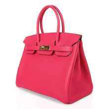 Load image into Gallery viewer, Birkin 30 Bag Rose Extreme Clemence Leather with Gold Hardware