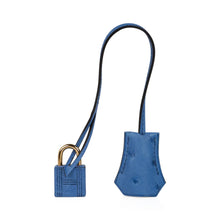 Load image into Gallery viewer, Birkin 30 Bag Bleu Mykonos Ostrich with Gold Hardware