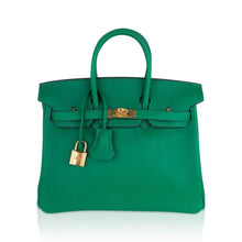 Load image into Gallery viewer, Birkin 25 Bag in Cactus Swift Leather with Gold Hardware