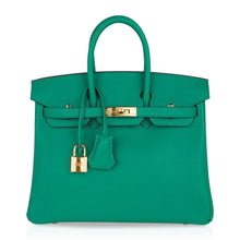 Load image into Gallery viewer, Birkin 25 Bag Vert Vertigo Swift Gold Hardware