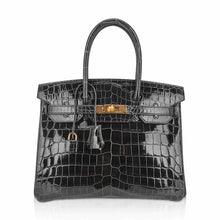 Load image into Gallery viewer, Birkin 30 Bag Graphite Niloticus Crocodile with Gold Hardware