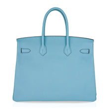 Load image into Gallery viewer, Birkin 35 Bag Blue Atoll Gold Hardware Epsom Leather