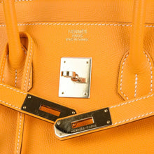 Load image into Gallery viewer, Birkin 35 Bag Yellow Jaune D’Or Candy Limited Edition Epsom Permabrass