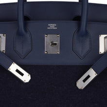 Load image into Gallery viewer, HAC Birkin 40 Bag Blue Nuit Feutre and Blue de Malte Evercolor Leather with Palladium Hardware