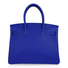Load image into Gallery viewer, Birkin 30 Bag Blue Electric Clemence Gold Hardware