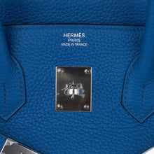 Load image into Gallery viewer, Birkin 35 Bag Rich Blue Izmir Clemence Palladium