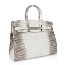 Load image into Gallery viewer, Birkin 35 Himalaya Blanc Crocodile Palladium Hardware