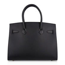 Load image into Gallery viewer, Birkin Sellier Limited Edition 30 Bag Black Veau Graine Monsieur Laiton