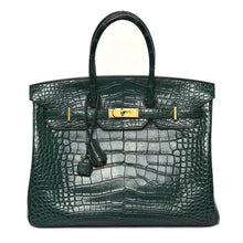 Load image into Gallery viewer, Birkin Vert Titien Matte Alligator Gold Hardware