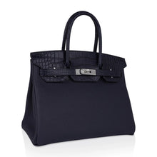 Load image into Gallery viewer, Birkin 30 Touch Blue Indigo Matte Alligator Bag Palladium Hardware