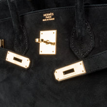 Load image into Gallery viewer, Birkin 35 Bag Black Doblis Suede Gold Hardware Limited Edition