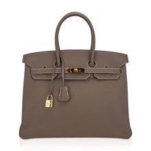 Load image into Gallery viewer, Birkin 35 Bag Etoupe Gold Hardware Togo Leather