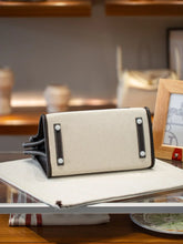 Load image into Gallery viewer, Birkin 35 A L'Envers Black-Ecru Toile H Canvas and Black Volupto Palladium Hardware