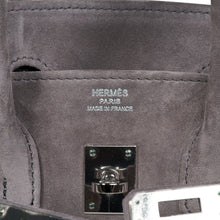 Load image into Gallery viewer, Birkin 25 Bag Gris Fume Doblis Suede with Palladium Hardware