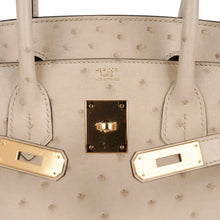 Load image into Gallery viewer, Birkin 30 Bag Ostrich Parchemin Gold Hardware New w/Box
