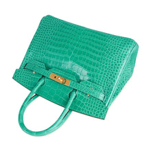 Load image into Gallery viewer, Birkin 30 Bag Jade Porosus Crocodile Gold Hardware