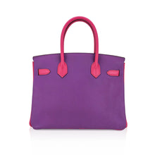 Load image into Gallery viewer, Special Order HSS Birkin 30 Bag Parme and Rose Shocking Chevre Leather with Palladium Hardware