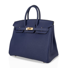 Load image into Gallery viewer, Birkin 25 Bag Blue Encre Gold Hardware Togo Leather