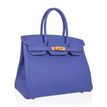Load image into Gallery viewer, Birkin 30 Bag Blue Brighton Epsom Leather with Gold Hardware