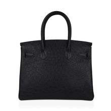 Load image into Gallery viewer, Birkin HSS 30 Bag Black (Noir ) Ostrich Palladium Hardware