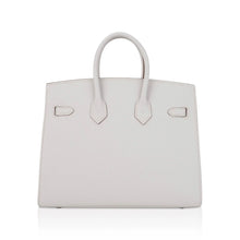Load image into Gallery viewer, Birkin Sellier 25 Bag Gris Pale Epsom Leather with Palladium Hardware