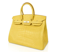 Load image into Gallery viewer, Birkin 35 Bag Matte Alligator Mimosa Gold Hardware Crazy Fabulous