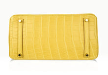 Load image into Gallery viewer, Birkin 35 Bag Matte Alligator Mimosa Gold Hardware Crazy Fabulous