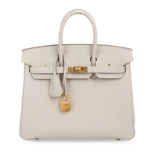 Load image into Gallery viewer, Birkin HSS 25 Bag Beton w/ Pink Rose Pourpre Brushed Gold Hardware Togo