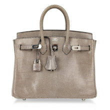 Load image into Gallery viewer, Birkin 25 Bag Gris Agate Lizard Palladium Hardware VERY Rare