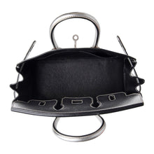 Load image into Gallery viewer, Birkin 25 Bag Metallic Silver Chevre with Brushed Palladium Hardware