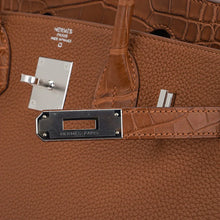 Load image into Gallery viewer, Birkin Touch 30 Bag Gold Matte Alligator / Togo Limited Edition