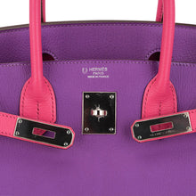 Load image into Gallery viewer, Special Order HSS Birkin 30 Bag Parme and Rose Shocking Chevre Leather with Palladium Hardware