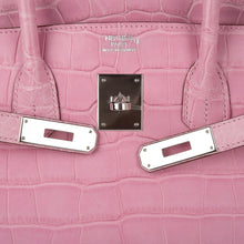 Load image into Gallery viewer, Limited Edition Birkin 35 Bag 5P Pink Matte Alligator with Palladium Hardware
